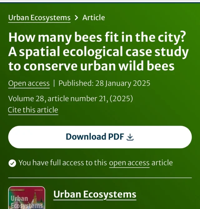 “The growing popularity of urban beekeeping is leading to increasing honeybee densities in cities, raising concerns about competition for pollen and nectar with wild bees due to limited foraging resources in densely urbanized areas. . . This study [conducted in Vienna] highlights the need for spatial planning to balance urban beekeeping and wild bee conservation, recommending actions to match habitat quality to apiary densities to mitigate competitive pressures.“

https://link.springer.com/article/10.1007/s11252-024-01666-3